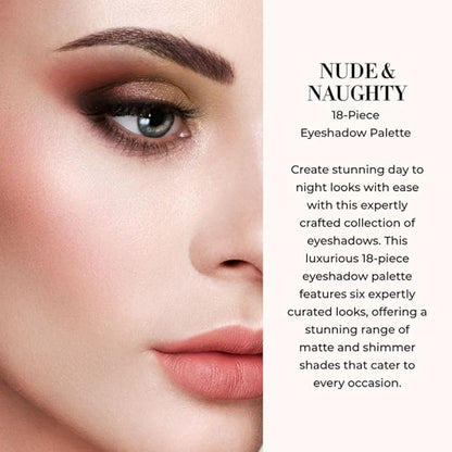 LUMINESS Airbrush Flawless 4-PC Makeup Kit - Includes Eyeshadow Palette, Airbrush Foundation, Primer & Makeup Brushes - Long-Lasting, Silky, Easy to Blend Make Up Set, Travel Size (03 - Light Medium)