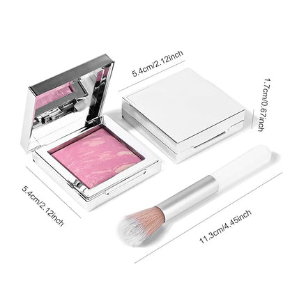KYDA Baked Blush, Marbleized Powder Matte Blush for Cheeks, Multidimensional Buildable Color, Lightweight Matte Satin Finish Face Blusher, Lighting Glow Blusher, 02 LUMINOUS FLUSH