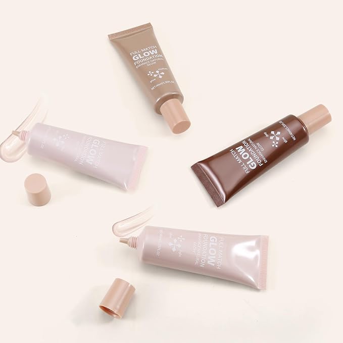 Boobeen Liquid Foundation Makeup, Waterproof Dewy Foundation With Slight Shimmer, Illuminator Highlighter, Luminous Silk Foundation To Enhance Skin Natural Glow