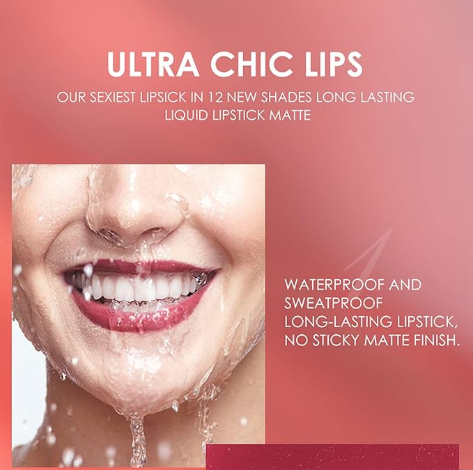 BestLand 12Pcs Matte Liquid Lipstick + Lip Liner Pens Set, Velvety Nude Lip Stain Waterproof Long Wear Makeup Gift Set
