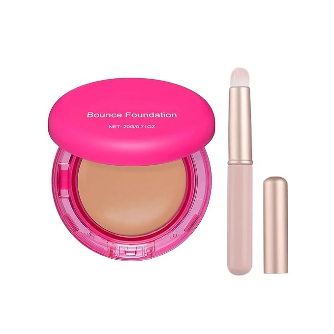 Peptide Bounce Foundation, Hydrating,The Moisturizing Concealer, Age-Defying Foundation, long-lasting, providing concealer, the skin and brightening the complexion(Dark Skin Color)