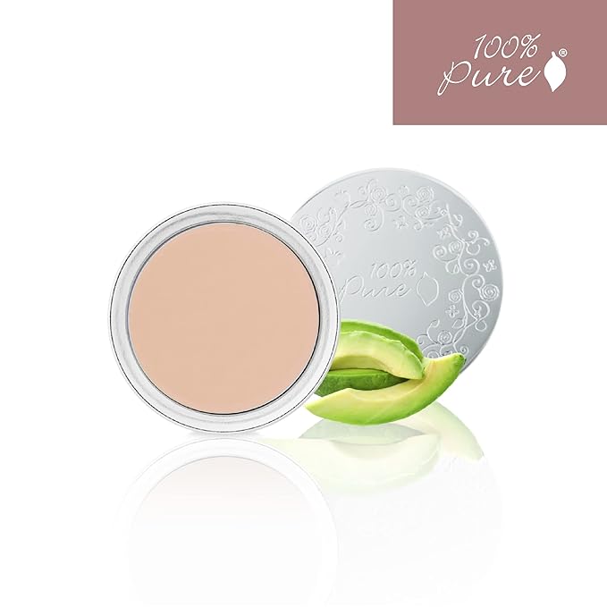 100% PURE Cream Foundation Concealer Face Makeup Medium to Full Matte Coverage - Rich Hydrating Balance for Dry Skin - Vegan Fruit Pigmented Alpine Rose Color (Fair with Cool Undertone) - 0.32 oz