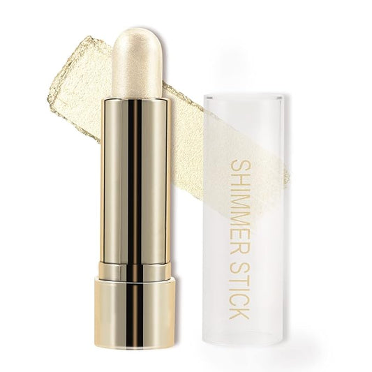 Boobeen Highlight and Glow Stick Shimmer Cream Makeup Contour Stick Highlighter Bronzer Stick Waterproof Long-lasting Face Glitter Highlighter Makeup Stick, Pack of 1