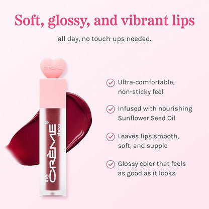 The Creme Shop's Ultra-Moisturizing, 12HR+ Long-Lasting Glossy Lip Stain - lOVE PUNCH