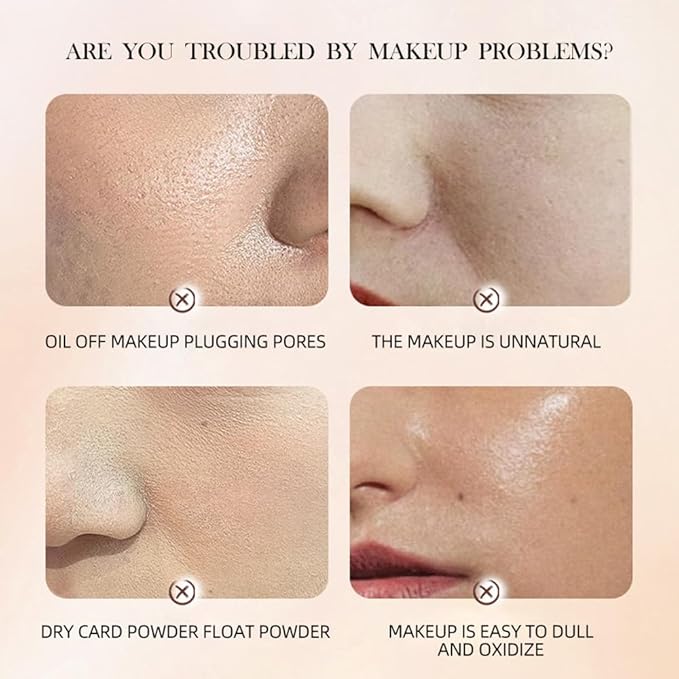 LAMUSELAND Full Coverage Foundation, 3 Shades Matte Oil Control Moisturizing Buildable Liquid Foundation Concealer Face Makeup for All Skin (Ivory White, M)