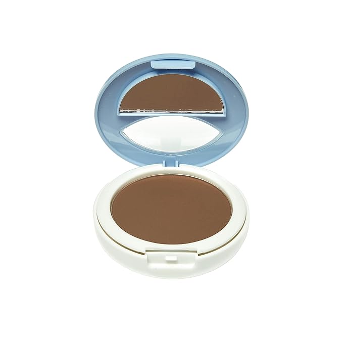 Ruby Kisses No More Blemish Face Powder with Salicylic Acid Korean Makeup Matte Finish Full Coverage Pressed Powder (Chestnut)