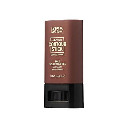 Airy Velvet Contour Stick, Cool Toned Face Sculpting Cream Makeup, Buildable with Lightweight Natural Finish, Hyaluronic Acid & Green Tea Extract (7 Cognac, 0.70 Ounce)