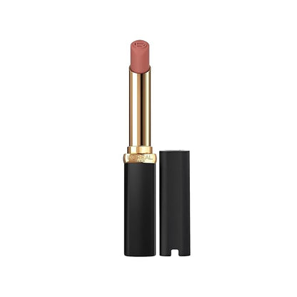 L'Oreal Paris Colour Riche Intense Volume Matte Lipstick, Lip Makeup Infused with Hyaluronic Acid for up to 16HR Wear, Le Nude Rebellious, 0.06 Oz