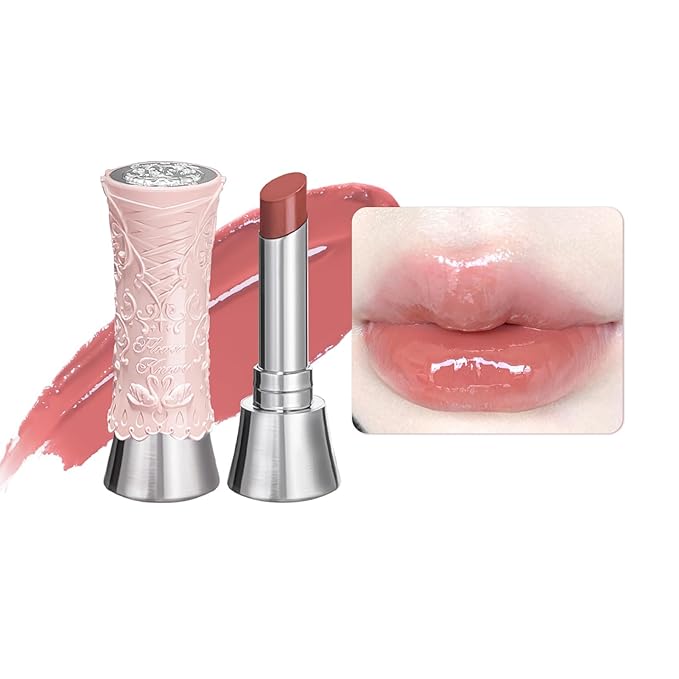 Flower Knows Swan Ballet Shine Lipstick,Hydrating Solid Lip Gloss,Moisturizing Nude peachy Tinted Lip Balm-Long Lasting Lip Gloss in Balm for Girls&Women,Vegan & Cruelty-Free(B02 Mary Jane)