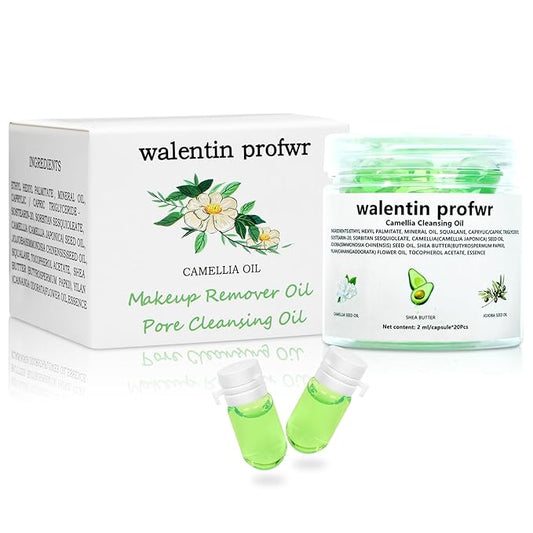Moisturizing Cleansing Oil for Face Mini 20 Pcs Individually Packaged Gentle Makeup Remover Travel Size Essential Camellia Seed Nourishing Deep Cleansing Oil for Skin