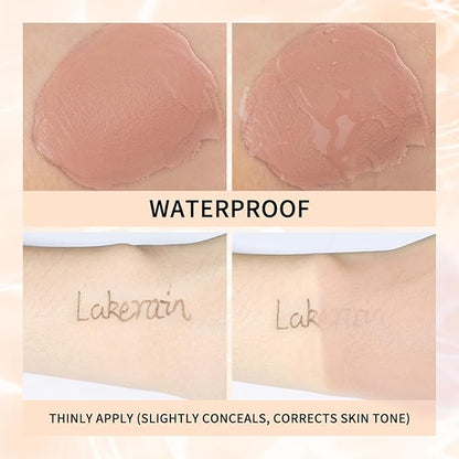 Colour Changing Foundation With Centella, CC Red Correction Cream, Color Correcting Formula for Blemishes, Red Skin, & Acne Marks, Liquid Foundation for Women-Green