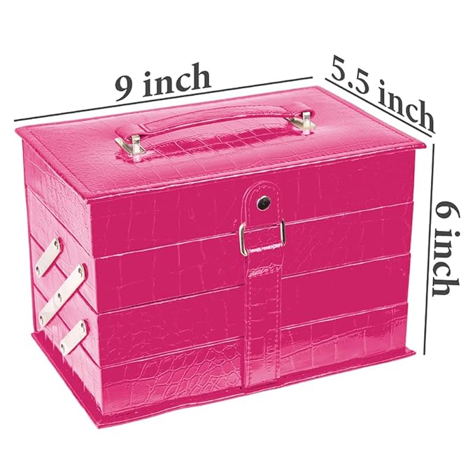 SHANY All In One Makeup Kit - Eyeshadow, Blush, Face Powder, Lipstick, Eye Liner, Makeup Pencils & Mirror - Reusable Storage Box - Pink