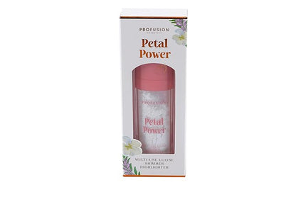 Profusion Cosmetics Petal Perfect Face and Body Highlighter, Non Sticky Buildable Luminizer with Sponge Applicator for Vibrant Glowing Skin (Petal Power (White Gold), 1)