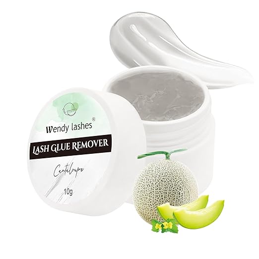 Eyelash Glue Remover for Lash Extensions: for DIY and Lash Artists, Wendy, 10ml Cream, Effectively, Low Irritation, Grey, Cantaloupe Flavored