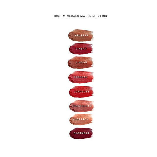 Matte Lipstick - Vegan Formula - Highly Pigmented - Rich Color Payoff - Long Lasting Wear - Suitable For All Skin Types - Bjornbar - 0.14 Oz, Deep Purple, (I0100316)