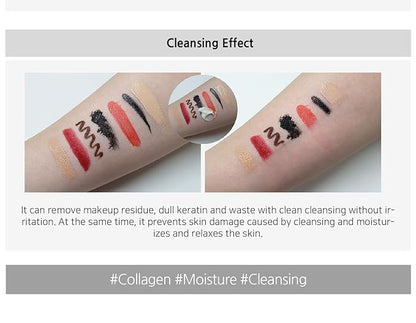 Enough Collagen Soft Milky Moisture Cleansing & Massage Cream, Deep Hydrating Face Cleanser and Makeup Remover, Korean Skincare for All Skin Types, 10.58 oz (300g)