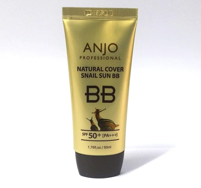 [ANJO] Natural Cover Snail Sun BB Cream SPF 50+PA+++ 50ml X 1EA / Makeup Base/Snail Mucus/Korean Cosmetics
