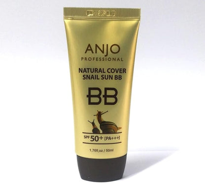 [ANJO] Natural Cover Snail Sun BB Cream SPF 50+PA+++ 50ml X 1EA / Makeup Base/Snail Mucus/Korean Cosmetics