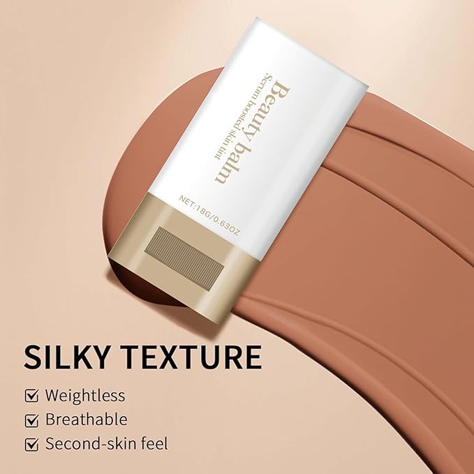 Foundation Stick Beauty Balm Serum Boosted Skin Tint Moisturizing Serum Contour Balm Makeup Suitable for All Skin Tones Create a Natural, Flawless Makeup Skin Tint Stick,03 2pcs