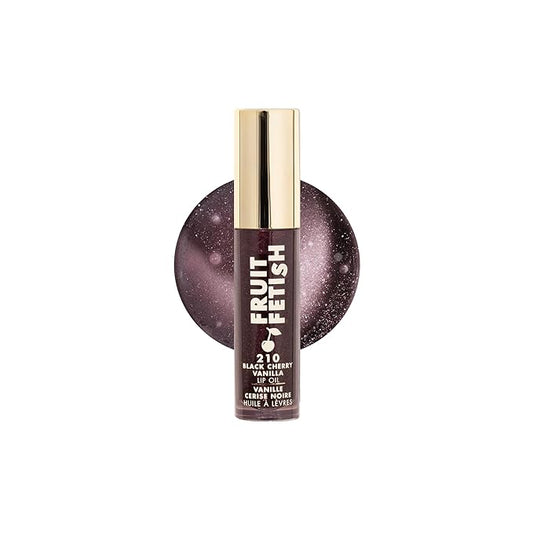 Milani Fruit Fetish Lip Oil with Vitamin E for Instant Hydration, Fruit Extract Infused Lip Treatment and Moisturizing Lip Gloss - Black Cherry Vanilla