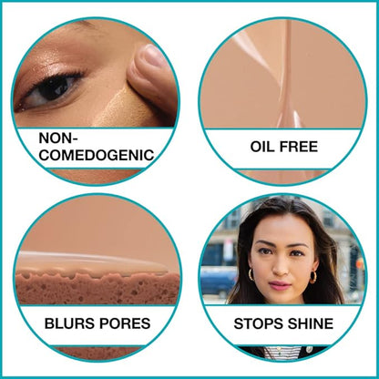 Maybelline Fit Me Matte + Poreless Liquid Foundation + Fit Me Mattifying Primer Makeup Bundle, Includes 1 Foundation in Mocha and 1 Primer