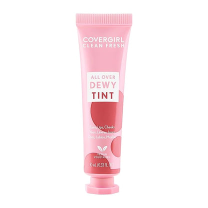 COVERGIRL Clean Fresh Dewy Tint 600 Fuchsia Passion, 3-in-1 Tint, Blendable Color For Eyes, Lips & Cheeks, 0.33 fl oz (Pack of 1)