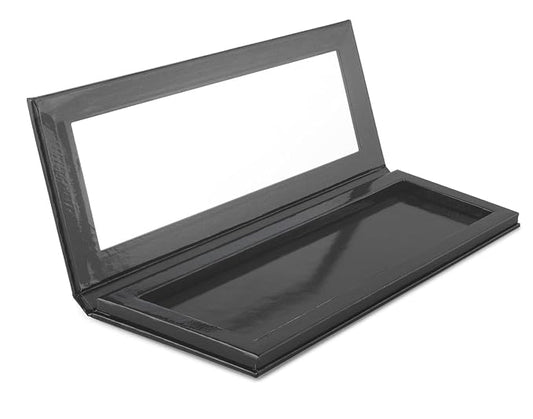 Empty Customizable Makeup Palette with Mirror and 10 Metal Stickers – Medium Size for Eyeshadows, Highlighters and Blushes