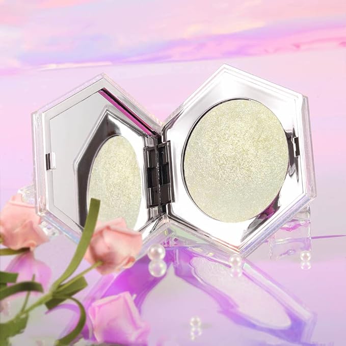 evpct Champagne Gold Cheek Diamond Highlighter Highlight Shimmer Makeup Contour Palette iluminadores de maquillaje,Highlighter+Makeup Glitter Shimmer Blush Bronzer and Makeup Highlighter Powder A03