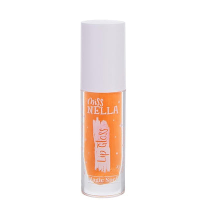 MISS NELLA Magic Spell Lip Gloss, Peach hydrating children Lip Gloss, watermelon scent, gentle on the skin. gives a sheer kiss of colour, with extra shine.