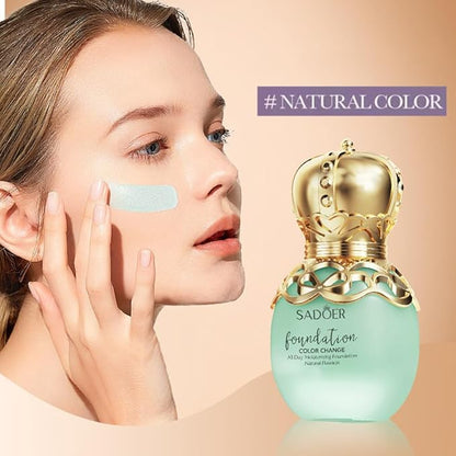 Patrician Color-Changing, Foundation, Long-Lasting High Coverage Lightweight Flawless Finish Makeup for All Skin Types, Ivory Tone, 30ml