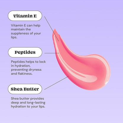 Glossmetics Glossy & Glazed Collection - Overnight Mask for Dry Lips, Fruit Butter Hydrating and Moisturizing Balm for Soft, Smooth Lips - Assorted Glaze, Pack of 3