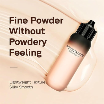 Full Coverage Liquid Foundation - Lightweight & Waterproof Moisturizing Foundation, Oil-Free & Nourishing Formula Concealer for Flawless and Long - Lasting Face Makeup & All Skin Types (#01 Ivory)