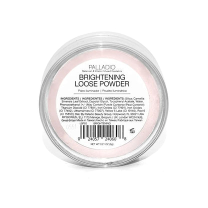 Palladio 4 Ever+Ever Mattifying Loose Setting Powder, Brighten Dark Circles, Lightens, and Creates a Look Of Luminosity, Soft, Radiant Finish All Day Wear, (Brightening Powder)