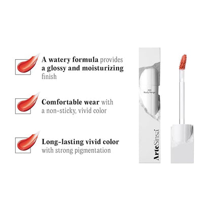Dewy Fit Tint – 8 Colors | Non-Sticky, Buildable Shine with Vivid Color | Long-Lasting & Moisturizing for a Plump, Glossy Finish | K-Beauty Lip Color (#001 Nudy Range, 0.1 Fl Oz)