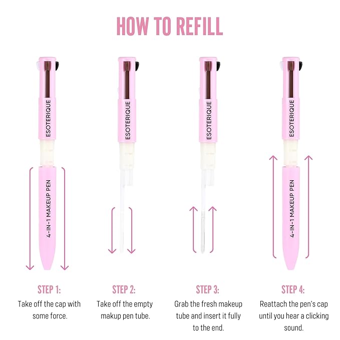 4 in 1 Makeup Pen Refill Replacement Pack (03)