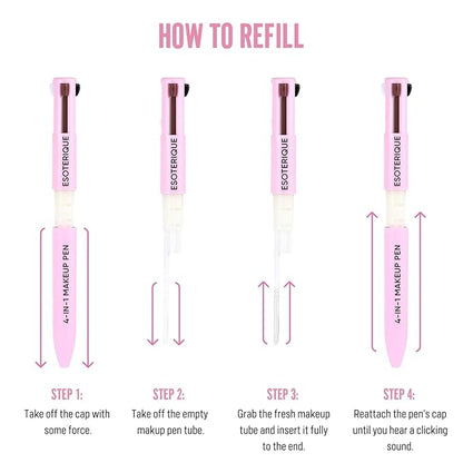 4 in 1 Makeup Pen Refill Replacement Pack (03)