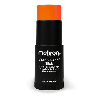 Mehron Makeup CreamBlend Stick | Face Paint, Body Paint, & Foundation Cream Makeup | Perfect for Halloween (.75 oz) (ORANGE)