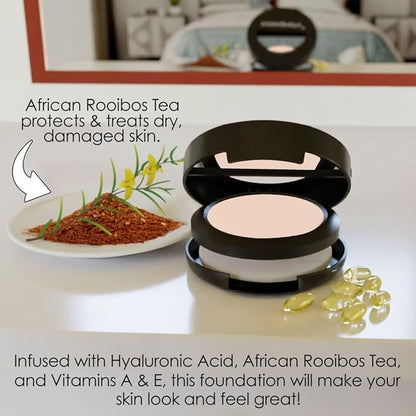 Bodyography Anti Aging Face Powder (Medium): Matte Oil-Free Salon Foundation Powder Makeup w/ Vitamin E, C & Antioxidants | Gluten-Free, Cruelty-Free, Paraben-Free