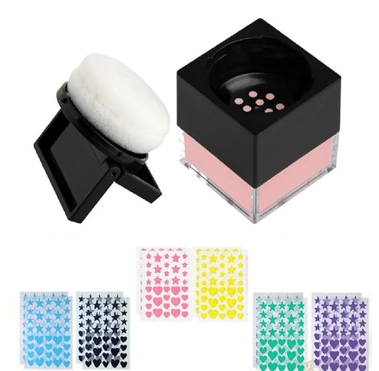 H.U.D.A BEAUTY Mini E - Bake Loose Baking & Setting Powder (Cherry Blossom) 0.21 oz / 6 g + Bonus Acne Patch (36 Pieces)