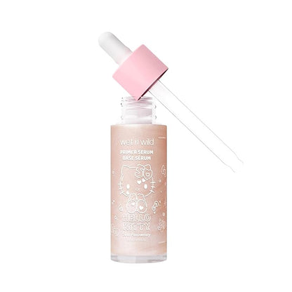wet n wild Hello Kitty Primer Serum, Infused Vitamin E & Diamond Powder for Long-Lasting Hydration, Warm Apple Pie Lightly Scented, Cruelty-Free & Vegan