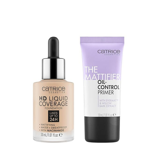 Catrice | HD Foundation 10 & The Mattifier Oil-Control Primer | Full Coverage Makeup | Vegan & Cruelty Free