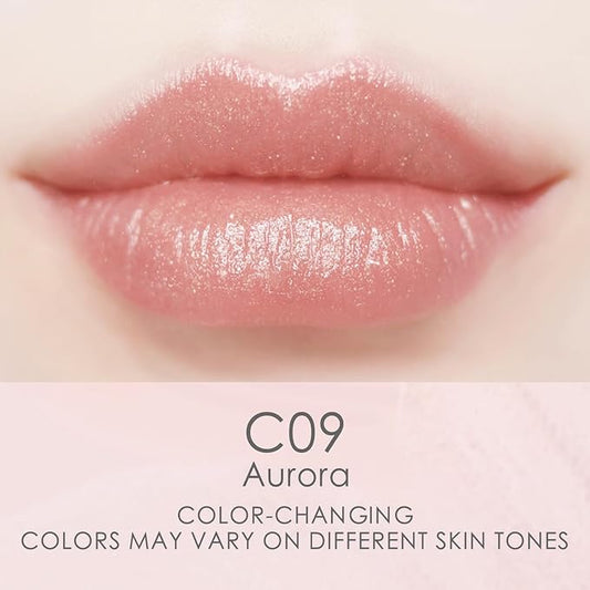CATKIN Tinted Lip Balm Glitter Lip Stain Ultra Hydrating Lip Moistrurizer Chapstick with Vitamin E Nourishing For Cracked & Dry Lips 0.12 oz C09 Aurora - Light Pink