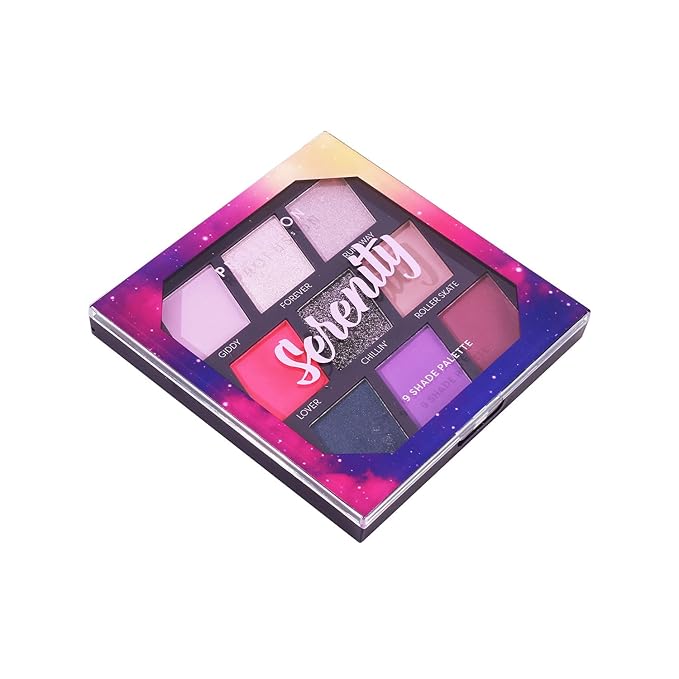 Profusion Cosmetics 9 Shade Pigmented Eyeshadow Palette, Vibrant Matte and Shimmer Colors for Versatile Eye Makeup, Get Glamorous Eyecatching Looks