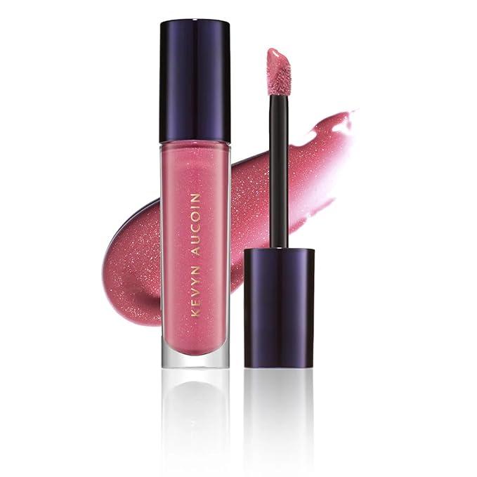 Kevyn Aucoin Celestial Lip Gloss, Stacy (shimmery mauve pink): Light reflecting shine & sheer. Precision makeup artist applicator. Hydrating, non-stick formula. Multi-dimensional 3D plumping effect.