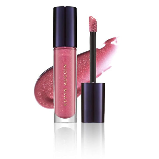 Kevyn Aucoin Celestial Lip Gloss, Stacy (shimmery mauve pink): Light reflecting shine & sheer. Precision makeup artist applicator. Hydrating, non-stick formula. Multi-dimensional 3D plumping effect.