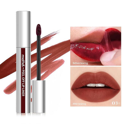 3PCS Lip Liner，Peel Off Lip Liner Tattoo, Peel Off Lip Stain, Long Lasting Lip Stain Peel Off, Infused with Hyaluronic Acid & Vitamin E, Makeup Gift for Women