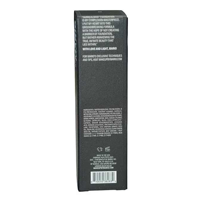MAKEUP BY MARIO SurrealSkin Liquid Foundation, Liquid Formula, Vegan, Long-wearing coverage, Hydrating, Natural Finish, Size 30 mL (10C - light with medium cool undertone)