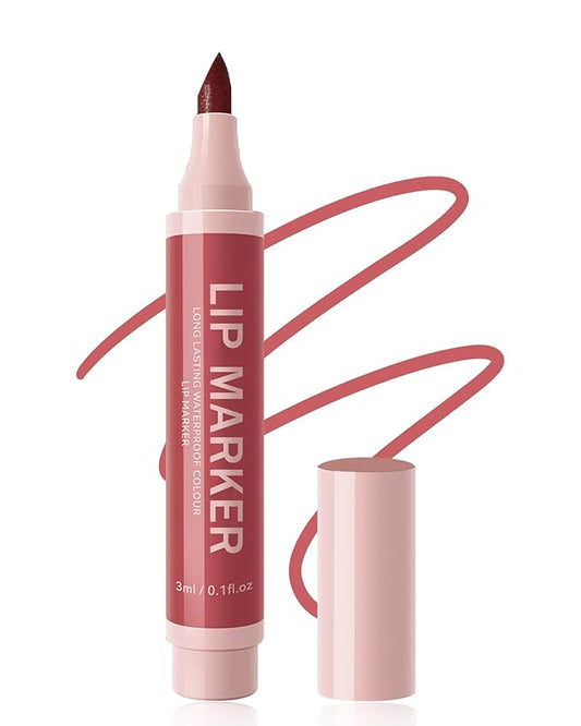 Lip Liner Stain Pen-1Pcs Rose Pink Hydrating Lip Tint, Longlasting Waterproof Smudgeproof lip tint stain Lip Color, Matte Lip Stain Liquid Lip Liner Pencil, Lip Makeup Gift for Women-03