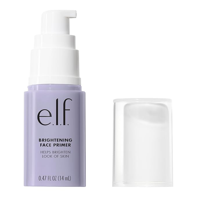 e.l.f. Brightening Lavender Face Primer, Face Makeup Primer For Neutralizing Uneven Skin Tones & Brightening Complexion, Vegan & Cruelty-free