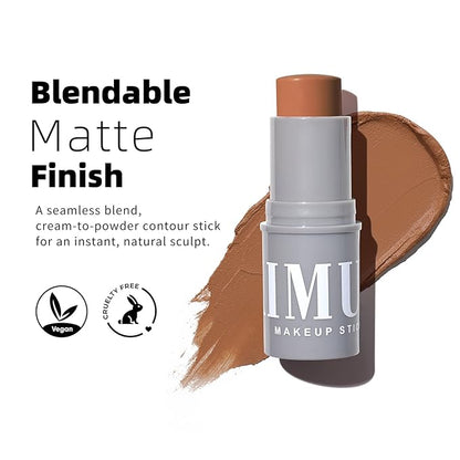KIMUSE Cream Contour Stick Duo, Cream Blush Stick, Bronzer Shaping Stick, Creamy, Pigmented, Long Lasting, Vegan Face Make Up Sticks